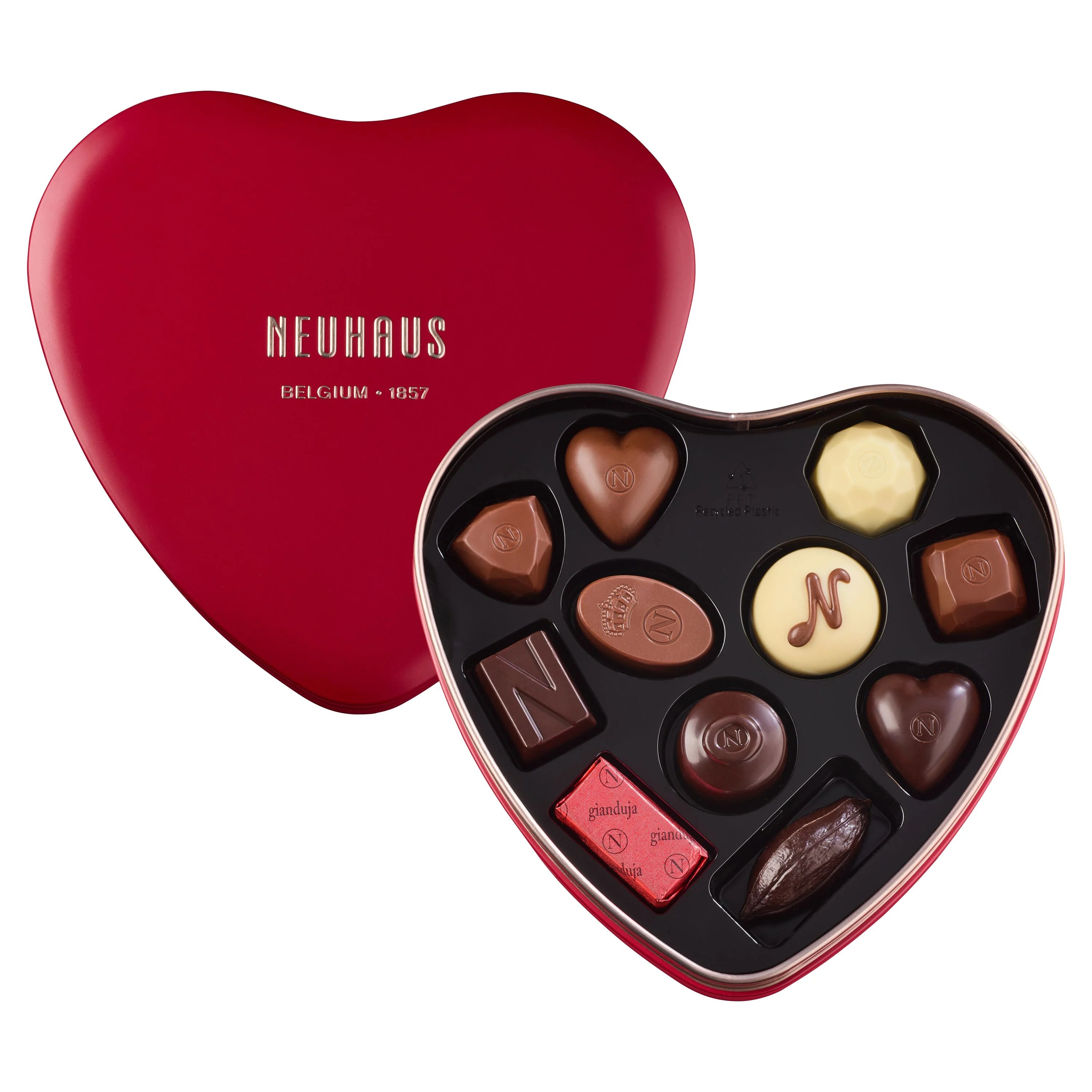 Neuhaus Chocolate Red Metal Heart Tin