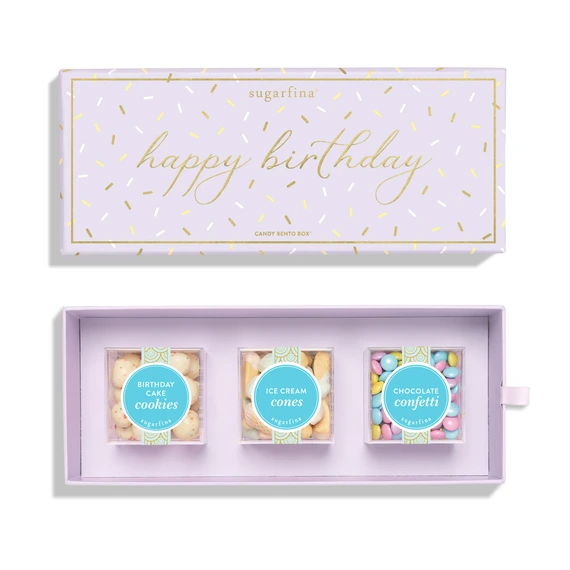 Happy Birthday 3-Piece Candy Bento Box